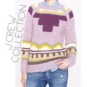 J. Crew Collection rare purple  Patterned Sweater size xs